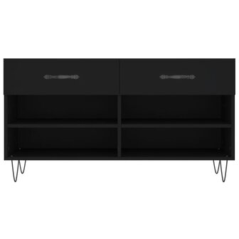 Schoenenbank 102x35x55 cm bewerkt hout zwart 8720845442132 6