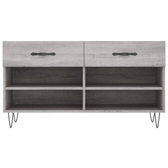 Schoenenbank 102x35x55 cm bewerkt hout grijs sonoma eikenkleur 8720845442187 6