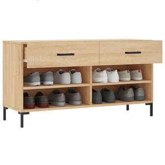 Schoenenbank 102x35x55 cm bewerkt hout sonoma eikenkleurig 8720845442231 4