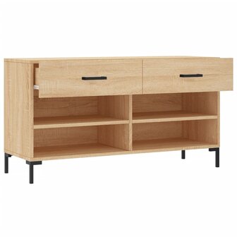 Schoenenbank 102x35x55 cm bewerkt hout sonoma eikenkleurig 8720845442231 5