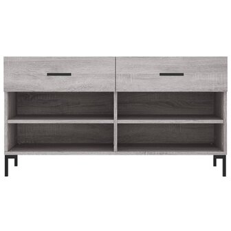 Schoenenbank 102x35x55 cm bewerkt hout grijs sonoma eikenkleur 8720845442262 6