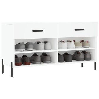 Schoenenbank 102x35x55 cm bewerkt hout wit 8720845442286 3