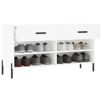 Schoenenbank 102x35x55 cm bewerkt hout wit 8720845442286 4