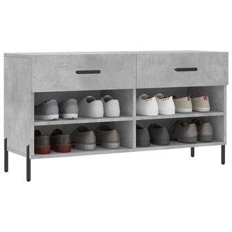 Schoenenbank 102x35x55 cm bewerkt hout betongrijs 8720845442323 3