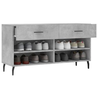 Schoenenbank 102x35x55 cm bewerkt hout betongrijs 8720845442408 4