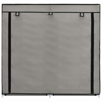 Schoenenkast met hoes 115x28x110 cm stof grijs 8719883564784 4