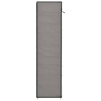 Schoenenkast met hoes 115x28x110 cm stof grijs 8719883564784 6