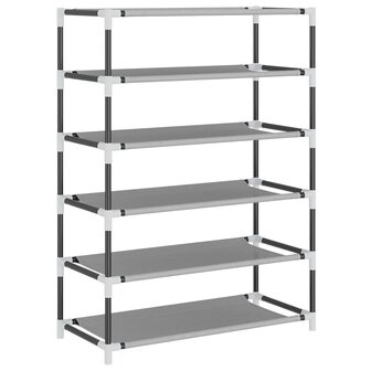 Schoenenkast 60x28x90 cm stof grijs 8720286640838 6