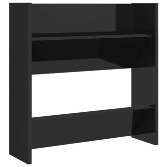 Wandschoenenkast 60x18x60 cm bewerkt hout hoogglans zwart 8720286559369 2