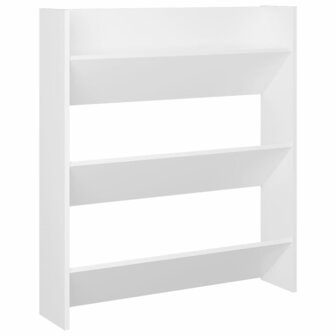 Wandschoenenkast 80x18x90 cm bewerkt hout wit 8720286559789 2
