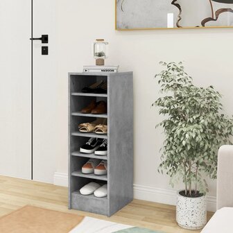 Schoenenkast 31,5x35x90 cm bewerkt hout betongrijs 8720286646830 1