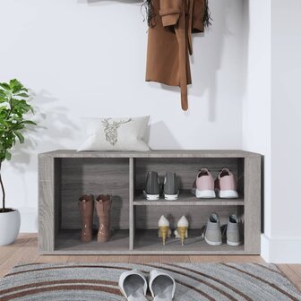 Schoenenkast 100x35x45 cm bewerkt hout grijs sonoma 8720287223306 3