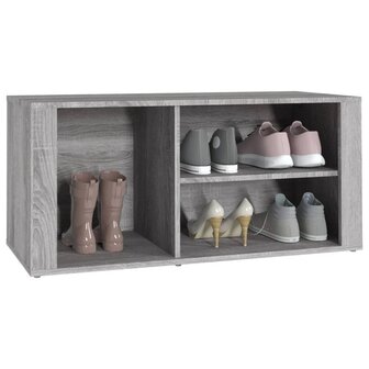 Schoenenkast 100x35x45 cm bewerkt hout grijs sonoma 8720287223306 4