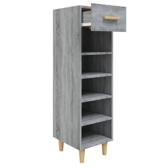 Schoenenkast 30x35x105 cm bewerkt hout grijs sonoma eikenkleur 8720287086697 3