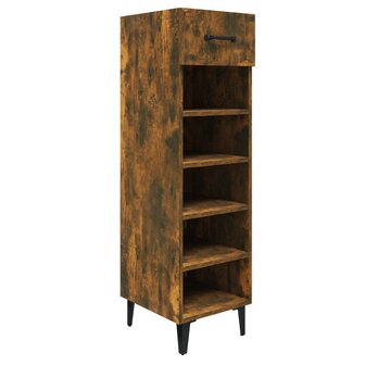 Schoenenkast 30x35x105 cm bewerkt hout gerookt eikenkleurig 8720287086710 2