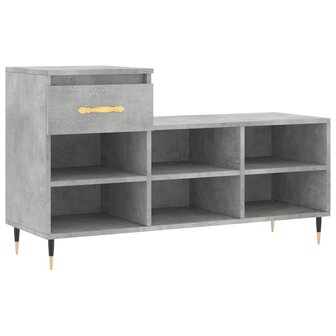 Schoenenkast 102x36x60 cm bewerkt hout betongrijs 8721012113992 2