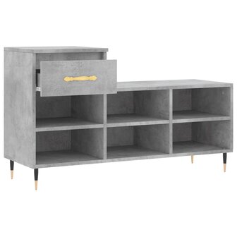 Schoenenkast 102x36x60 cm bewerkt hout betongrijs 8721012113992 6