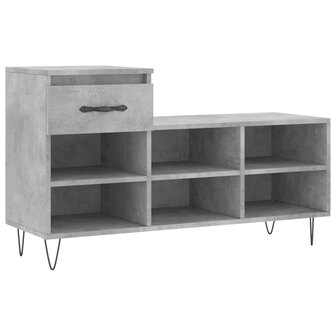 Schoenenkast 102x36x60 cm bewerkt hout betongrijs 8721012114074 2