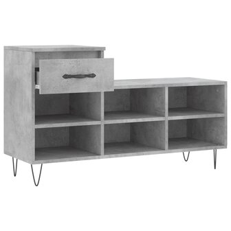Schoenenkast 102x36x60 cm bewerkt hout betongrijs 8721012114074 6