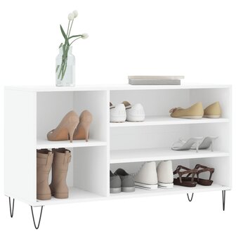 Schoenenkast 102x36x60 cm bewerkt hout wit 8721012114517 3