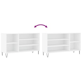Schoenenkast 102x36x60 cm bewerkt hout wit 8721012114517 7
