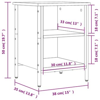 Schoenenkast 38x35x50 cm bewerkt hout zwart 8720845774455 9