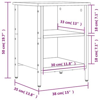 Schoenenkast 38x35x50 cm bewerkt hout sonoma eikenkleurig 8720845774462 9