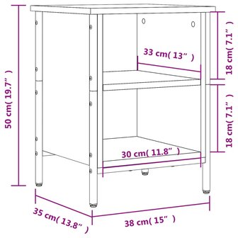 Schoenenkast 38x35x50 cm bewerkt hout grijs sonoma eikenkleurig 8720845774486 9