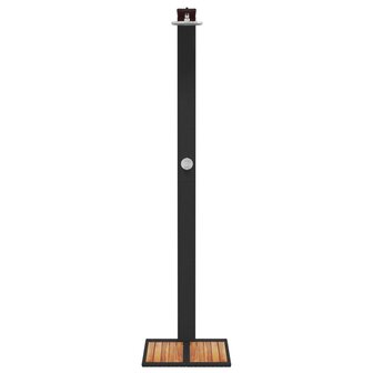 Buitendouche 50x55x224 cm poly rattan en acaciahout zwart 8721012448261 5