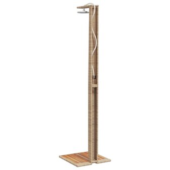 Buitendouche 50x55x224 cm poly rattan en acaciahout beige 8721012448285 7