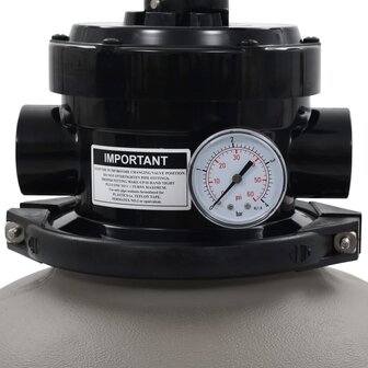 Zwembadzandfilter met 4-positie ventiel 350 mm grijs 8718475719076 3