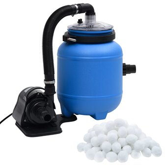Zwembadfilterpomp 4 m&sup3;/u zwart en blauw 8719883856605 1