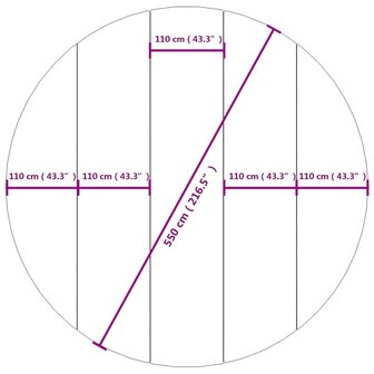 Zwembadgrondzeil &Oslash;550 cm polyester geotextiel lichtgrijs 8720845773960 7