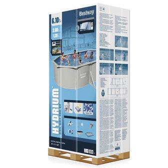 Bestway Framezwembad Hydrium bovengronds ovaal 610x360x120 cm 6941607311035 12