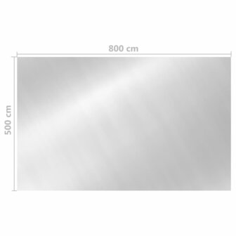 Zwembadhoes rechthoekig 800x500 cm PE zilverkleurig 8720286154892 5