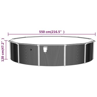 Zwembad met veiligheidsladder 550x120 cm 8720286902660 9