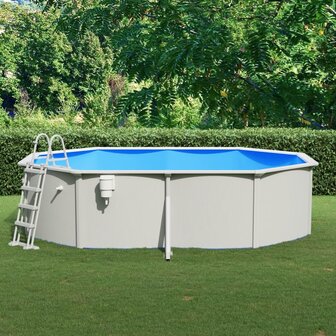 Zwembad met veiligheidsladder 490x360x120 cm 8720286902677 1