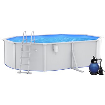 Zwembad met zandfilterpomp en ladder 490x360x120 cm 8720286902790 2