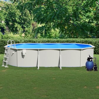 Zwembad met zandfilterpomp en ladder 610x360x120 cm 8720286902806 1