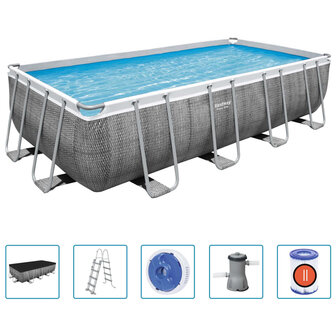 Bestway Power Steel Zwembadset rechthoekig 488x244x122 cm 8721012052604 2