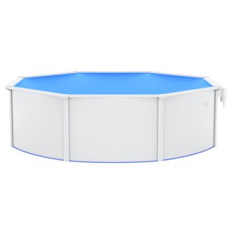 Zwembad met stalen wand rond 460x120 cm wit 8720286589762 5