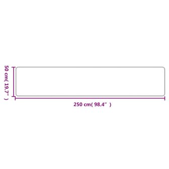 Tapijtloper 50x250 cm sisal-look zandkleurig 8720845924188 6