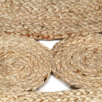 Vloerkleed handgemaakt 150 cm gevlochten jute 8718475733546 5