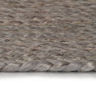 Vloerkleed handgemaakt rond 210 cm jute grijs 8720286980330 3
