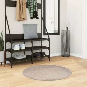 Vloerkleed PAMPLONA shaggy hoogpolig modern &Oslash; 80 cm beige 8721012228221 1
