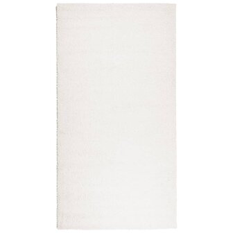 Vloerkleed shaggy hoogpolig modern 80x150 cm cr&egrave;mekleurig 8721012228306 2