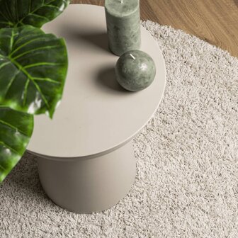 Vloerkleed PAMPLONA shaggy hoogpolig modern &Oslash; 80 cm cr&egrave;mekleur 8721012228443 7