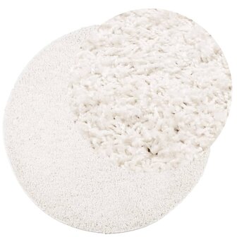 Vloerkleed shaggy hoogpolig modern &Oslash; 100 cm cr&egrave;mekleurig 8721012228450 3