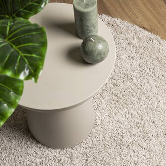 Vloerkleed shaggy hoogpolig modern &Oslash; 100 cm cr&egrave;mekleurig 8721012228450 7