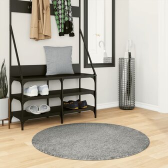 Vloerkleed PAMPLONA shaggy hoogpolig modern &Oslash; 100 cm groen 8721012229112 1